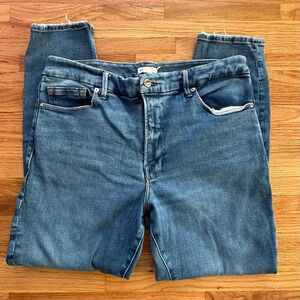 GOOD AMERICAN x Womens Distressed Ripped Denim Skinny Jeans l SIZE 15